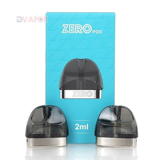 Vaporesso Renova Zero vape pods with 1.0 Ohm regular or mesh coils, shown in a 2-pack for replacement or refill.