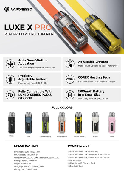 Vaporesso - Luxe X Pro Starter Kit