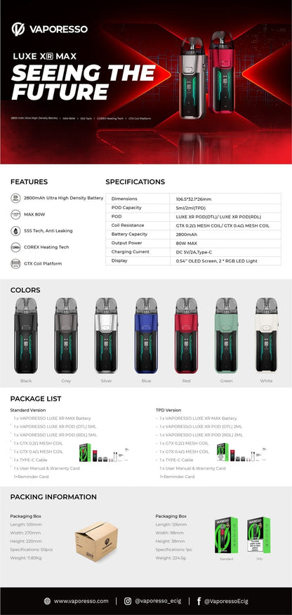 Vaporesso LUXE XR Max 80W Pod Kit
